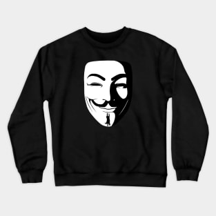 Anonymeows Cat in Guy Fawkes Mask Crewneck Sweatshirt